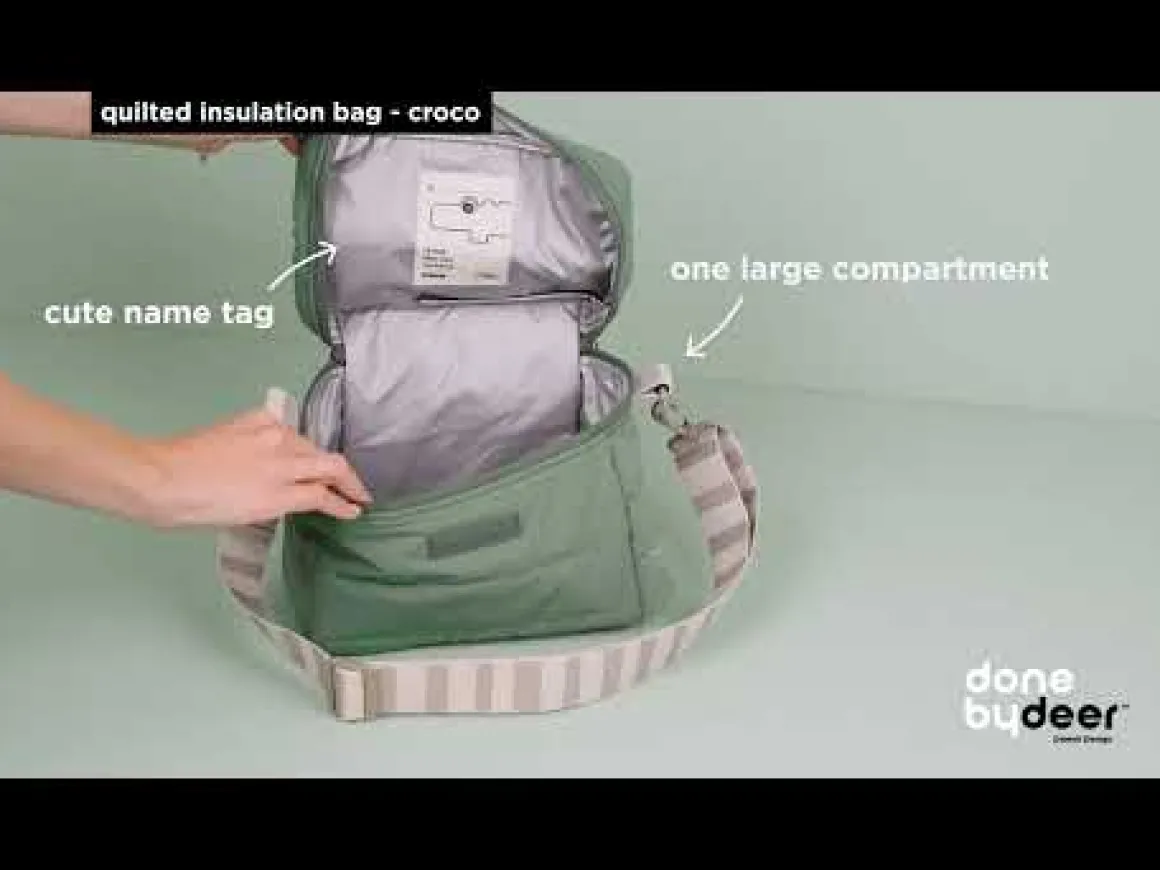Quilted insulation bag - Croco - Papaya