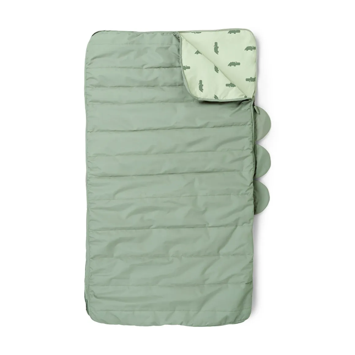 Quilted kids slumber bag - Croco - Green