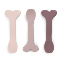 Silicone baby spoon 3-pack - Wally - Powder