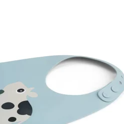 Silicone bib - Dotti - Blue