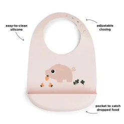 Silicone bib - Pigee - Powder