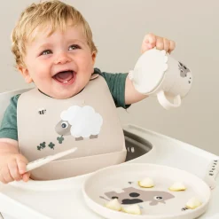 Silicone bib - Sheepy - Sand
