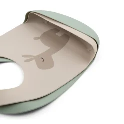 Silicone bib 2-pack - Lalee - Sand/Green