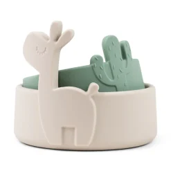 Silicone bowl set 2 pcs - Lalee - Sand/Green