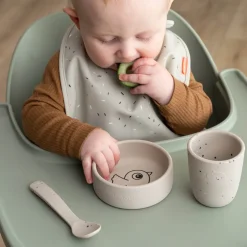 Silicone first meal set - Birdee - Sand
