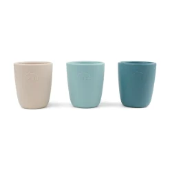 Silicone mini mug 3-pack - Blue mix