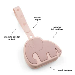Silicone pacifier pouch - Elphee - Powder