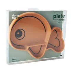Silicone Stick & Stay plate - Wally - Mustard
