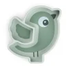 Silicone Stick&Stay snack plate - Birdee - Green