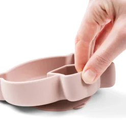 Silicone Stick&Stay snack plate - Birdee - Powder