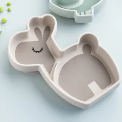 Silicone Stick&Stay snack plate - Lalee - Sand