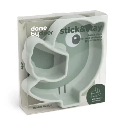 Silicone Stick&Stay snack plate - Birdee - Green