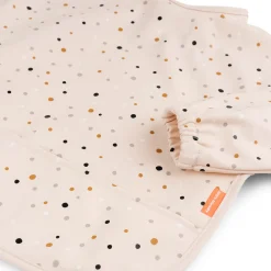 Sleeved pocket bib - Happy dots - Powder
