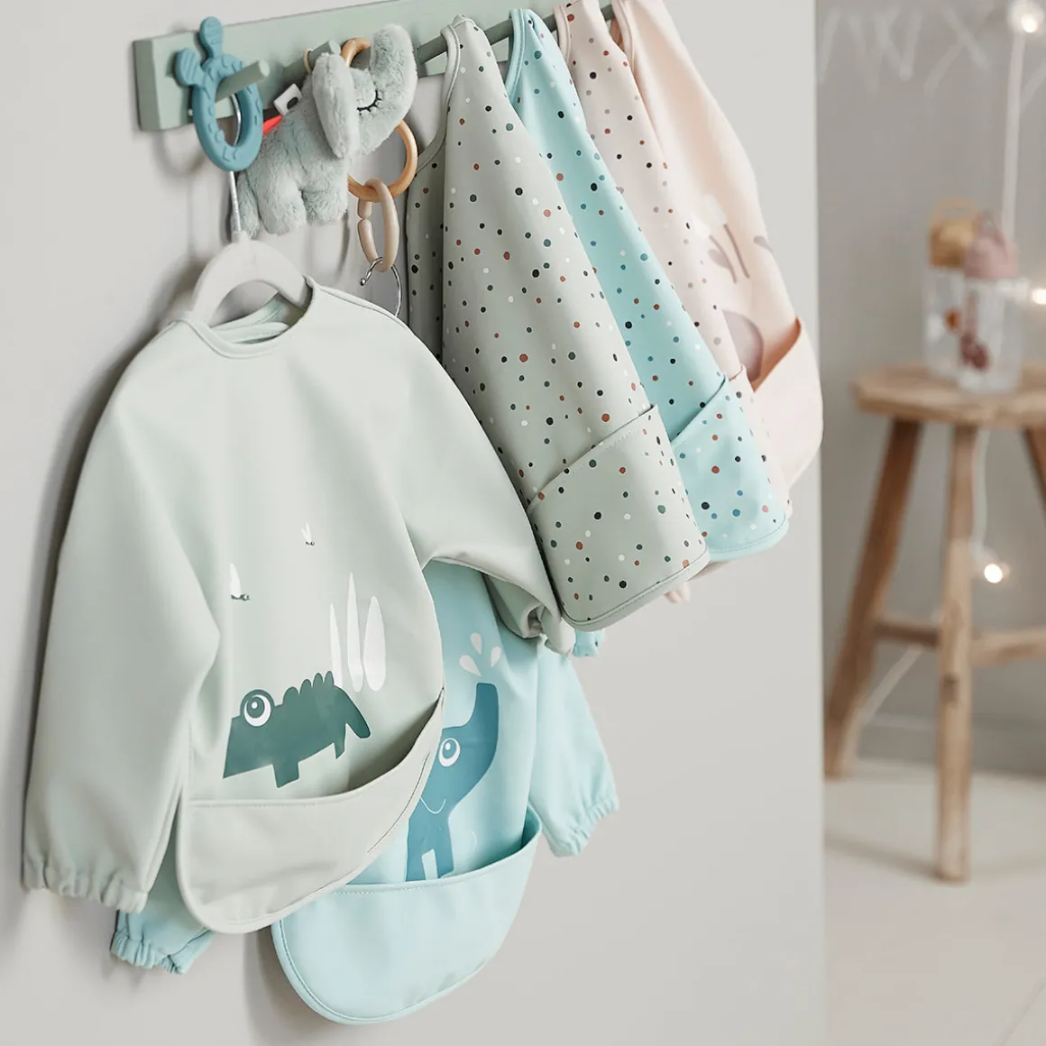 Sleeved pocket bib - Lalee - Sand