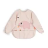 Sleeved pocket bib - Tiny farm - Powder