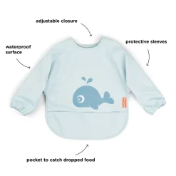 Sleeved pocket bib - Wally - Blue