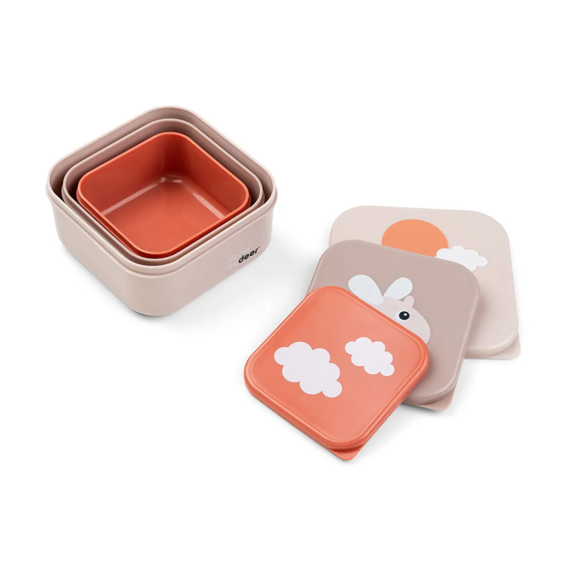 Snack box set 3 pcs - Happy clouds - Powder