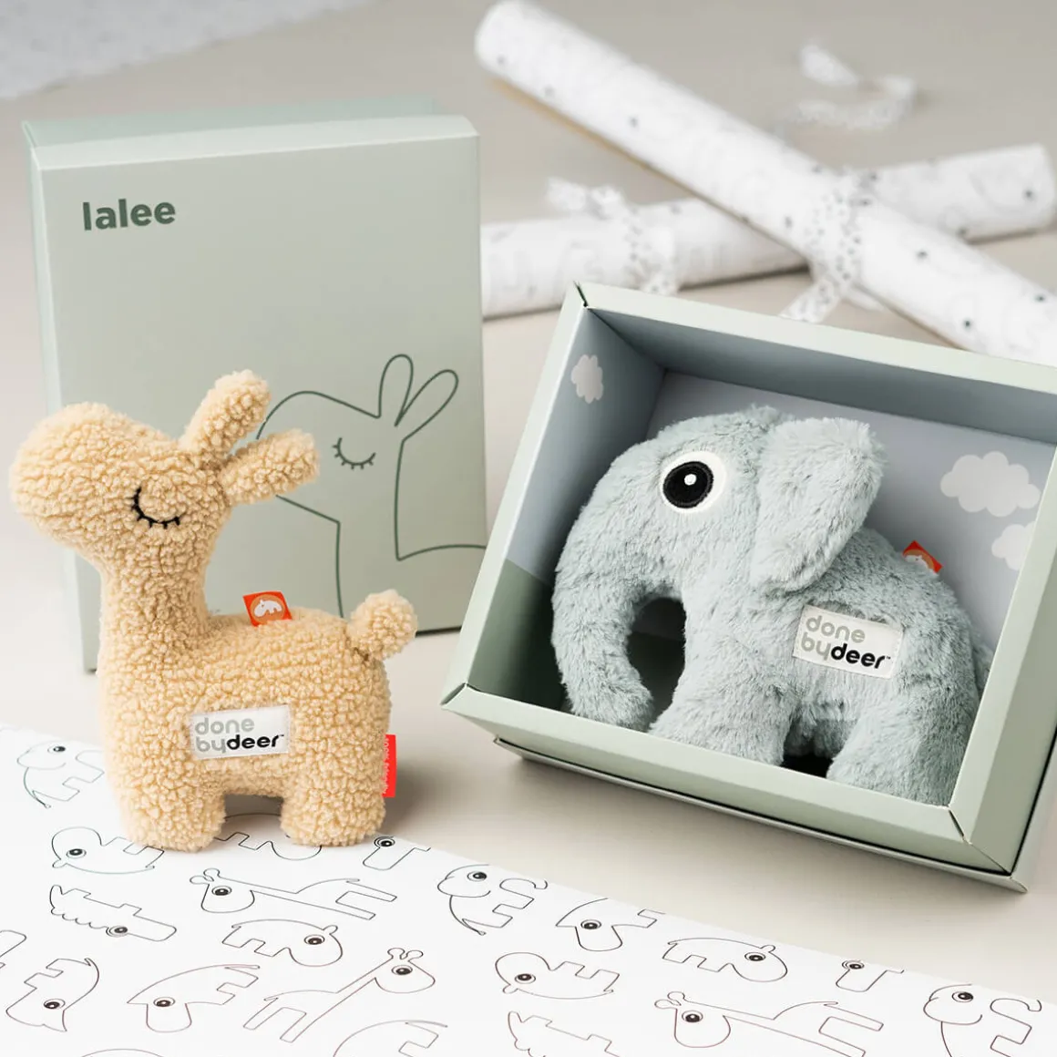 Soft toy gift box - Lalee - Sand