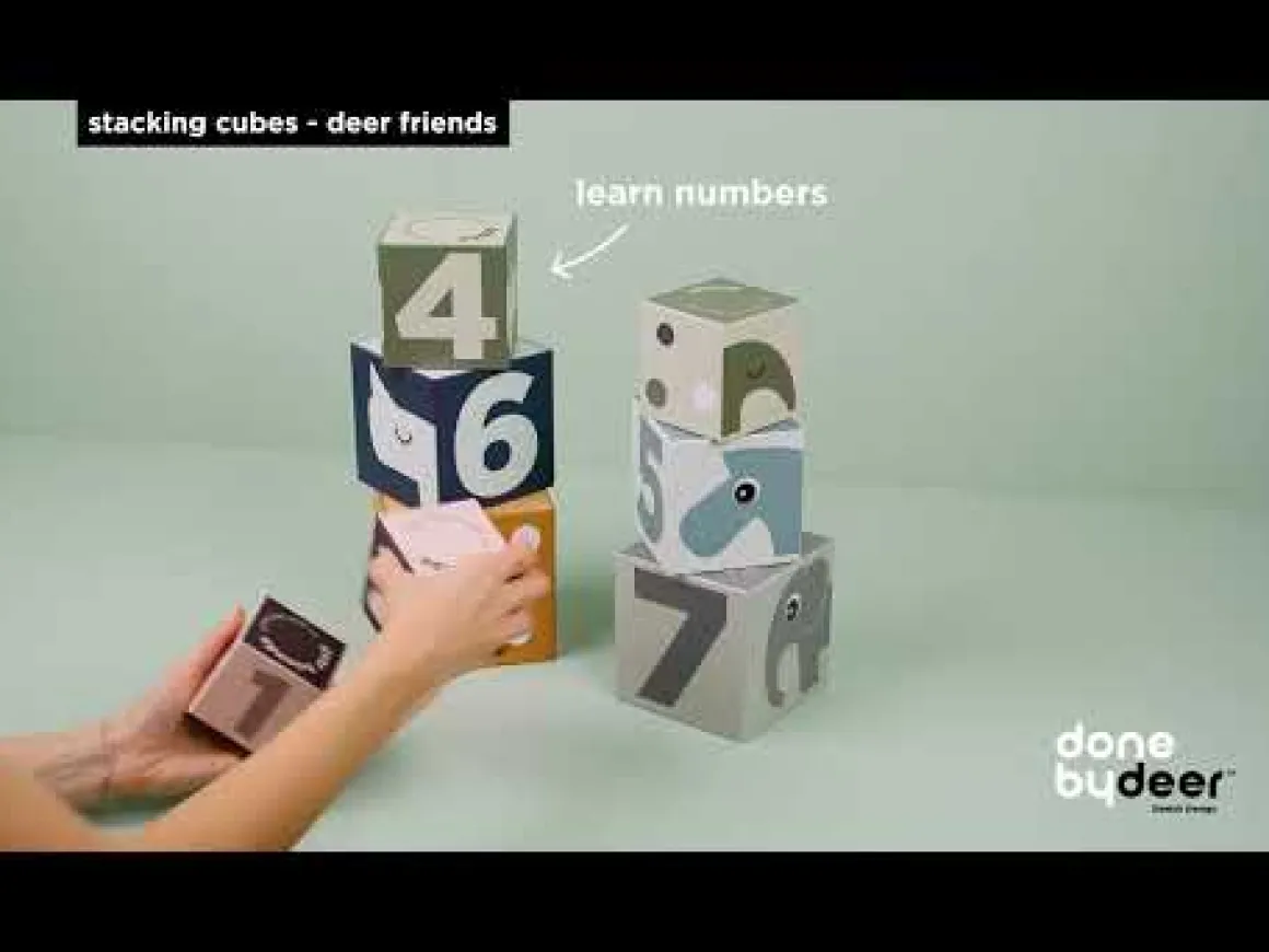Stacking cubes - Deer friends - Colour mix