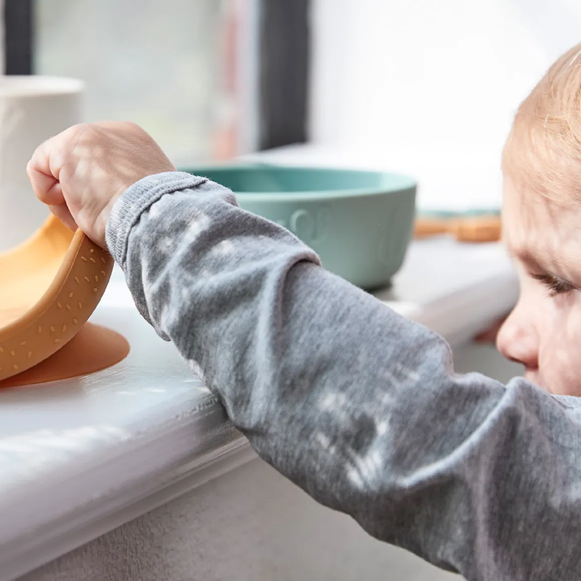 Stick & Stay dinner set - Lalee - Green/Mustard/Sand
