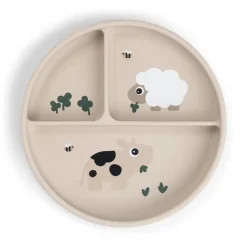 Stick&Stay compartment plate - Tiny farm - Sand