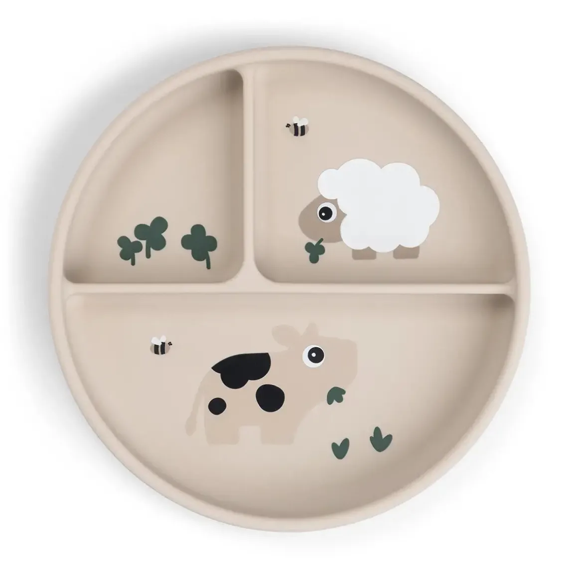 Stick&Stay compartment plate - Tiny farm - Sand
