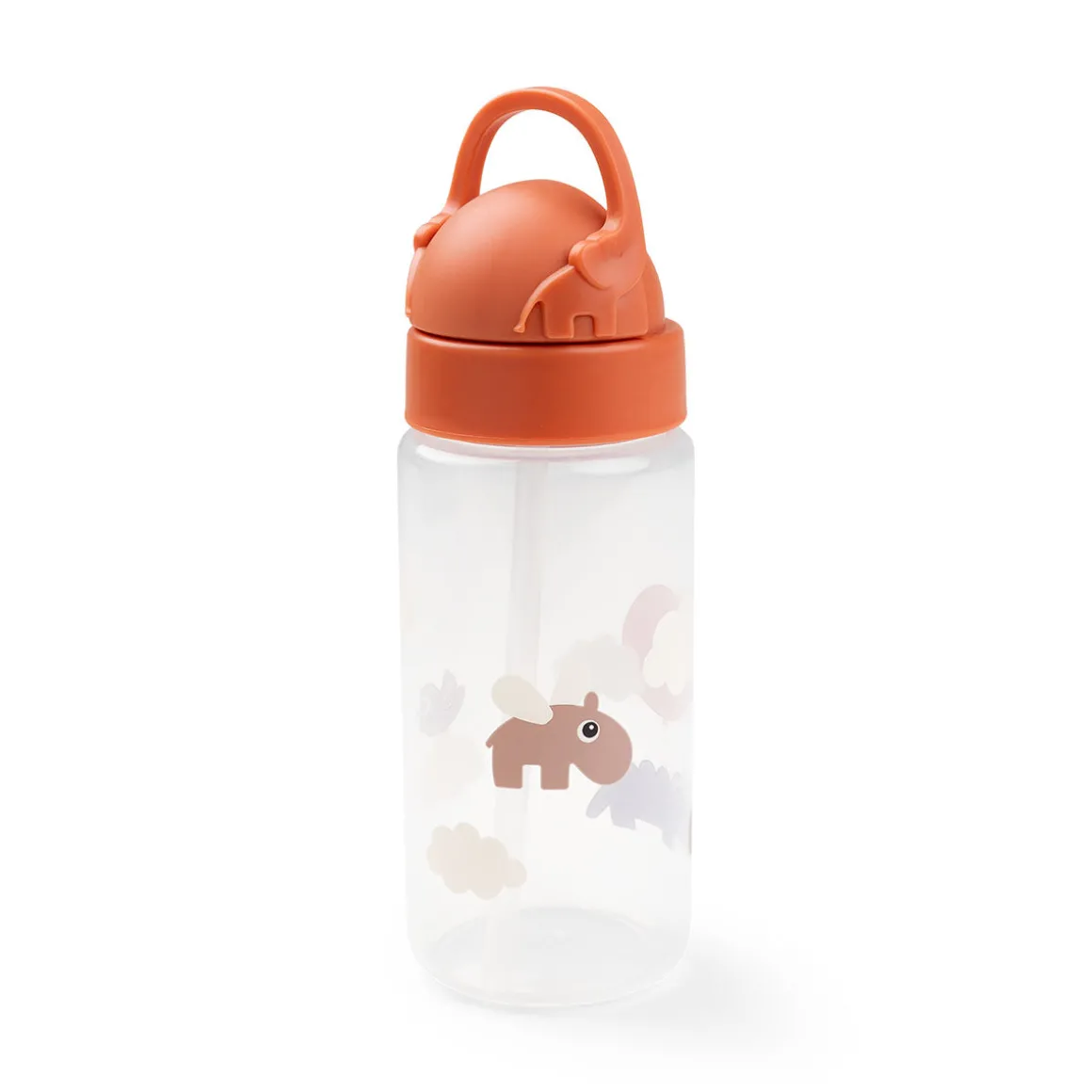 Straw bottle - Happy clouds - Papaya - 350 ml