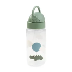 Straw bottle - Happy clouds - Green - 350 ml