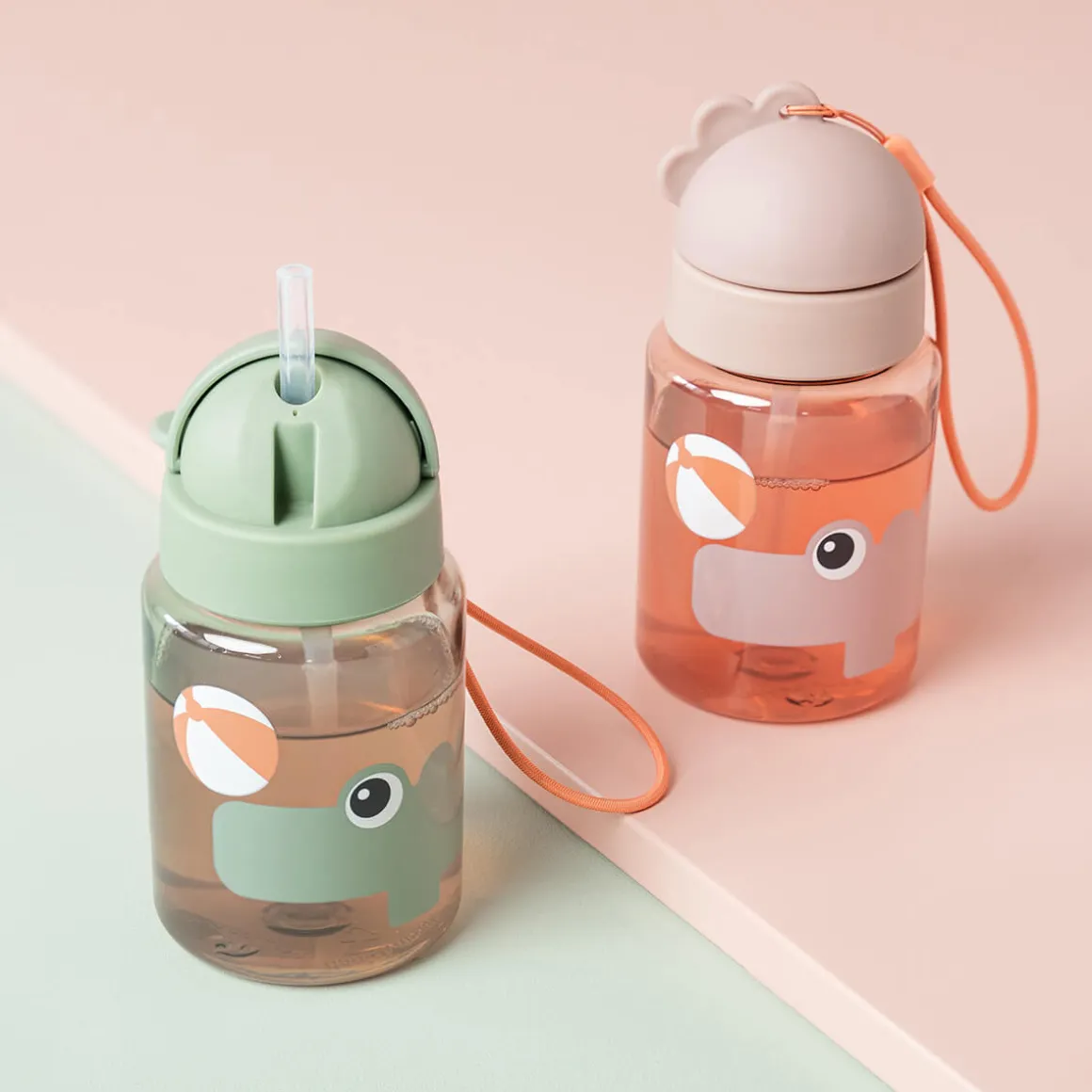 Straw bottle - Playground - Green - 280 ml
