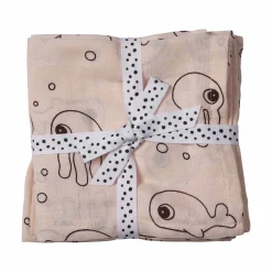 Swaddle 2-pack - Sea friends - Powder