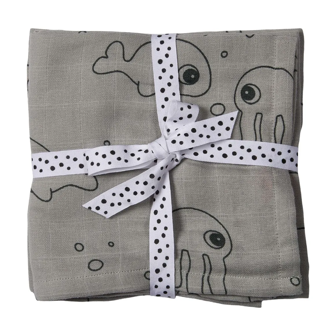 Swaddle 2-pack - Sea friends - Grey