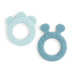 Teether 2-pack - Deer friends - Blue