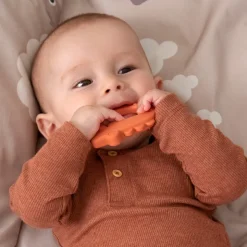 Teether 2-pack - Deer friends - Papaya/Sand