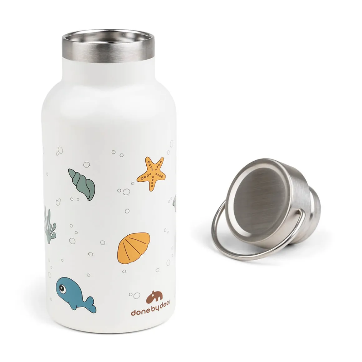 Thermo metal bottle - Sea friends - Beige