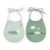 Tiny pocket bib 2-pack - Croco - Green