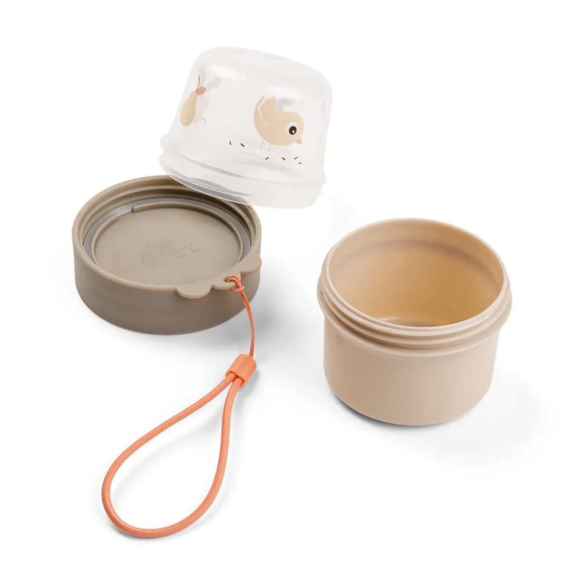 To go 2-way snack container S - Birdee - Sand
