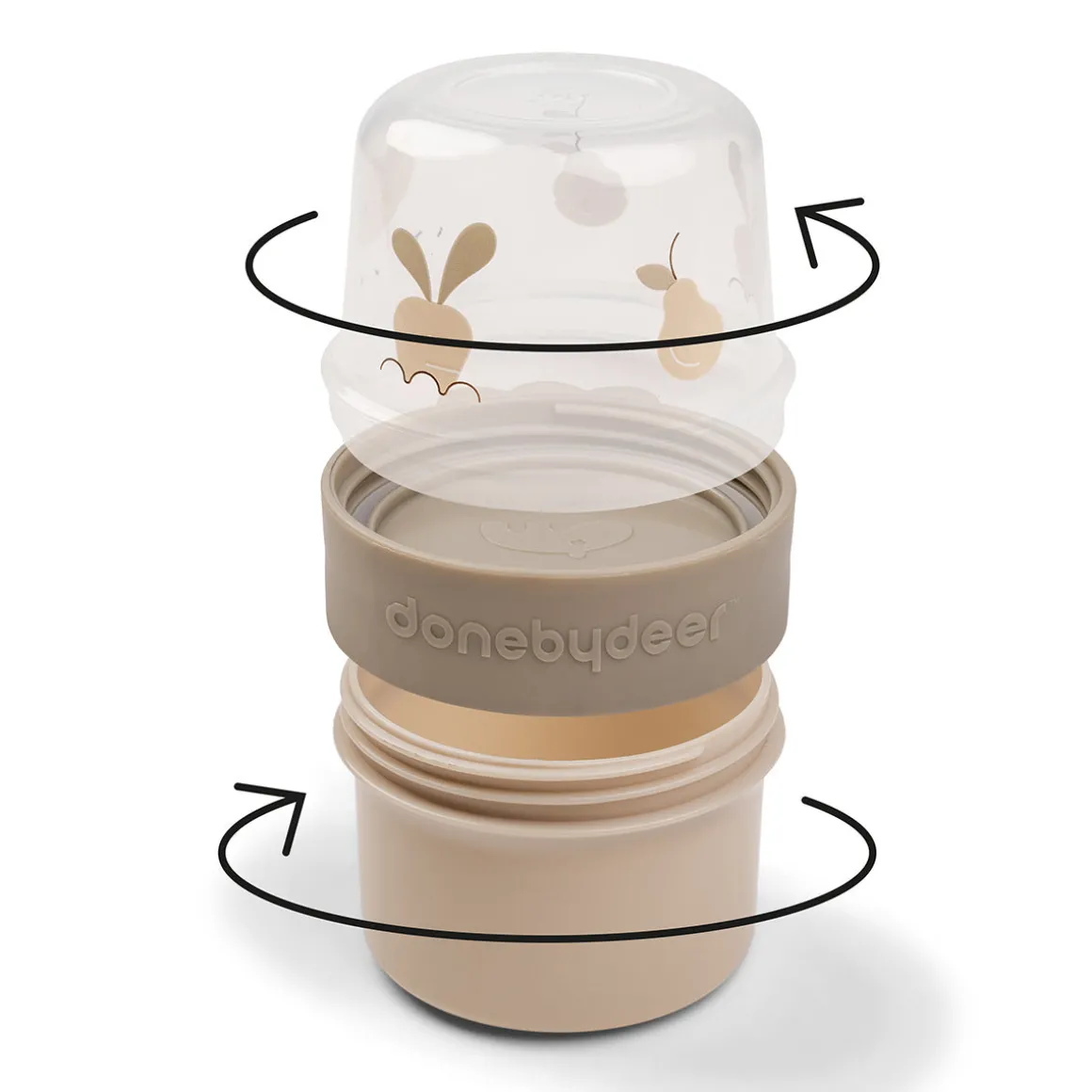 To go 2-way snack container S - Birdee - Sand