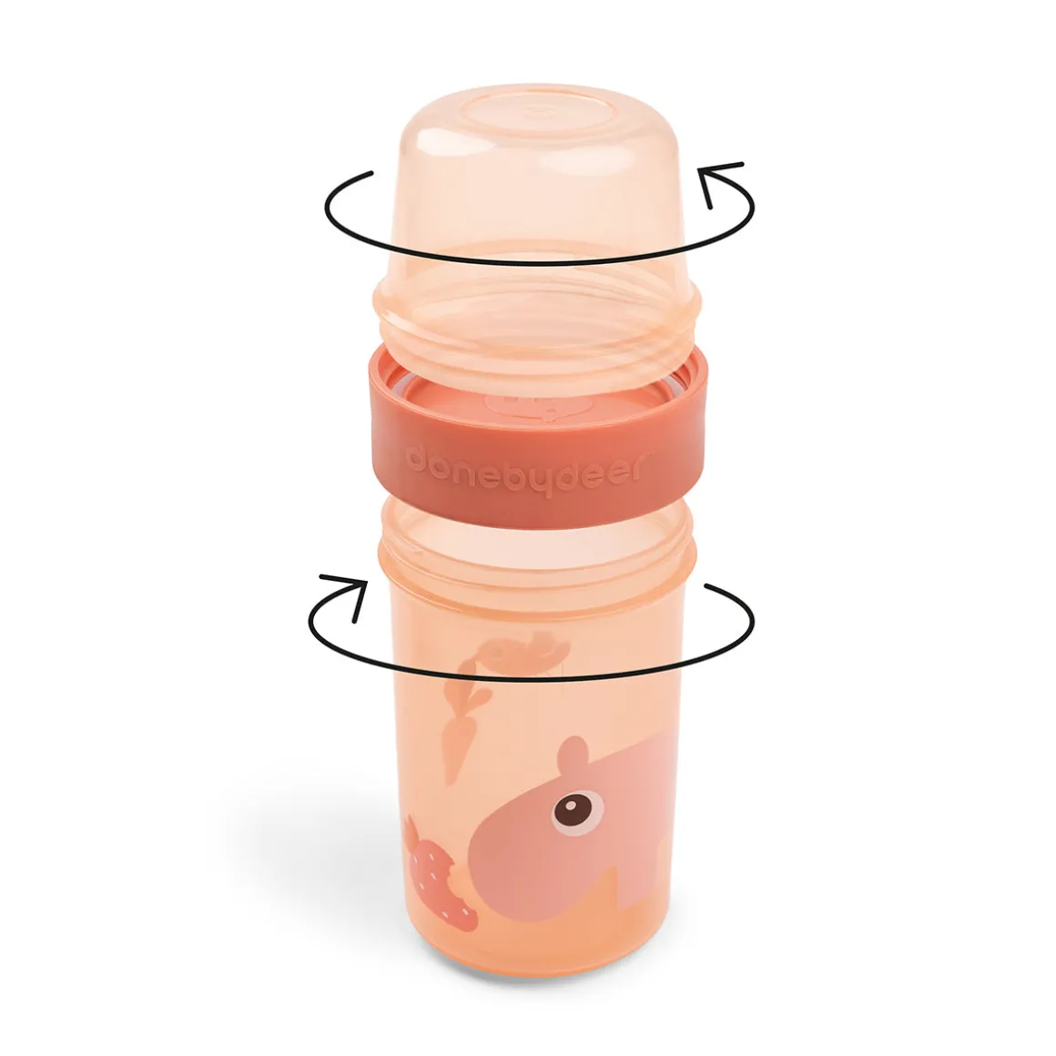 To go 2-way snack container L - Ozzo - Papaya