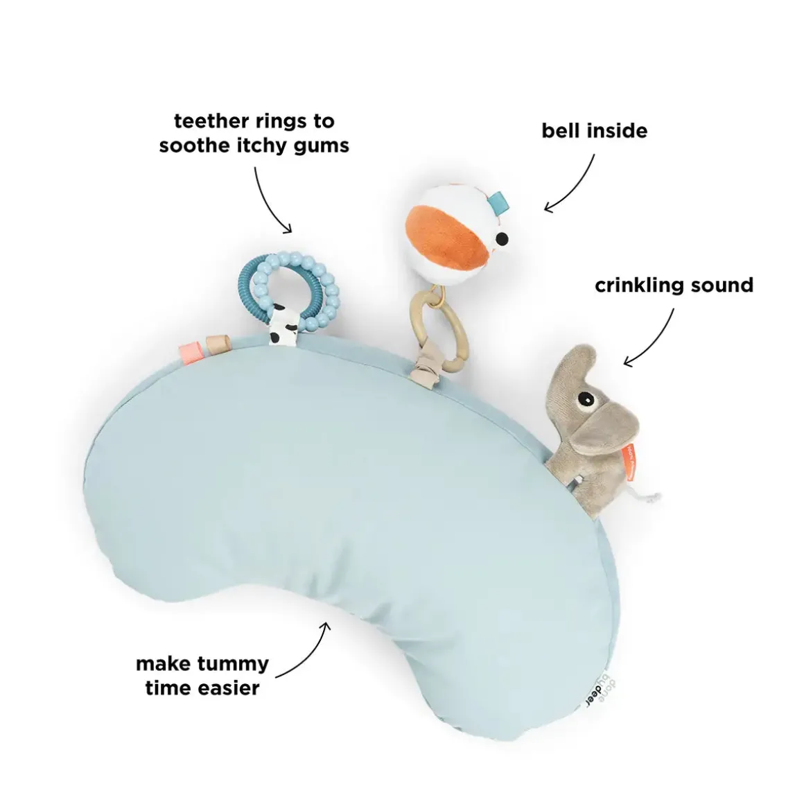 Tummy time activity pillow - Playground - Blue