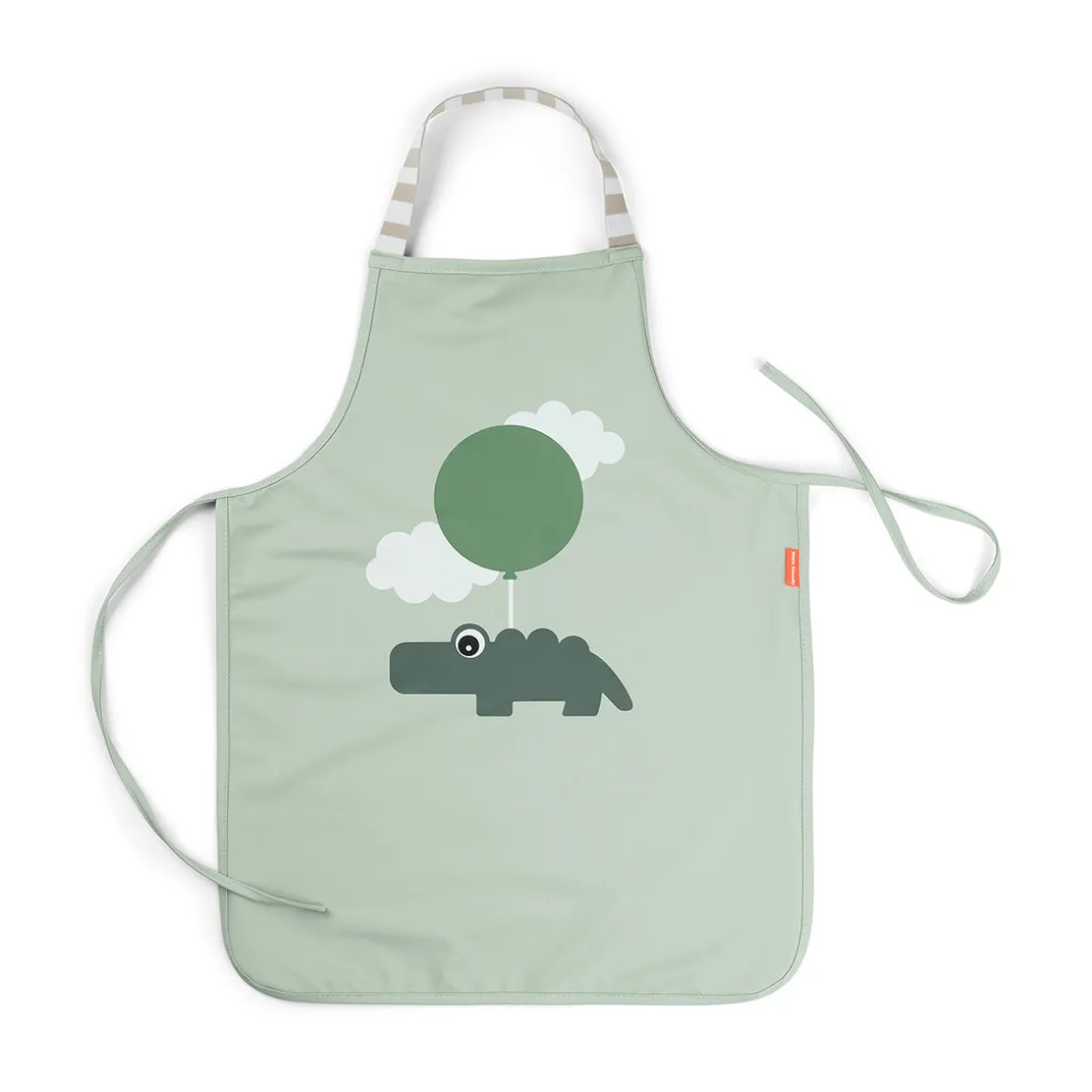 Waterproof kids apron - Happy clouds - Green