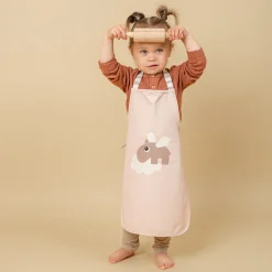 Waterproof kids apron - Happy clouds - Powder