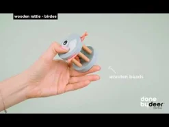 Wooden rattle - Birdee - Blue