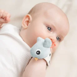 Wrist rattle set 2-pack - Happy clouds - Blue