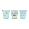 Yummy mini glass 3 pcs - Happy clouds - Green