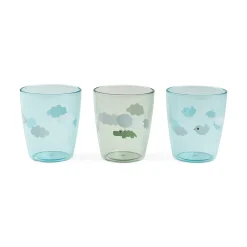 Yummy mini glass 3 pcs - Happy clouds - Green