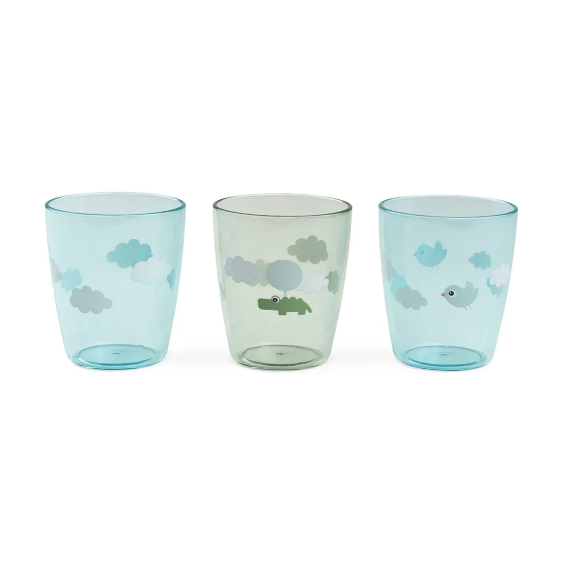 Yummy mini glass 3 pcs - Happy clouds - Green