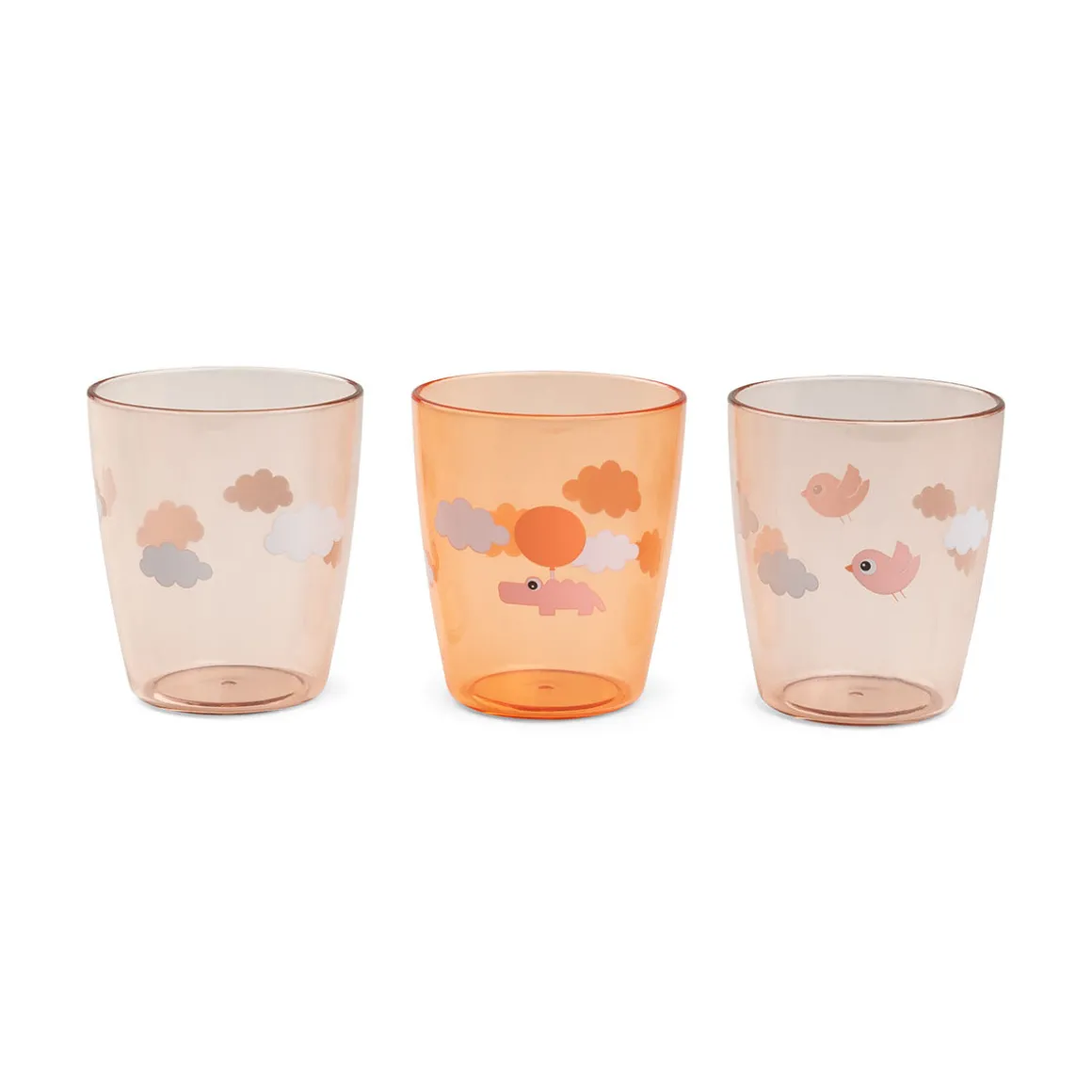 Yummy mini glass 3 pcs - Happy clouds - Papaya